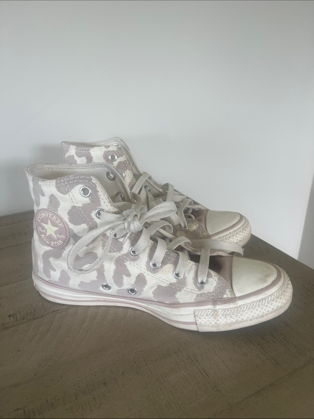 Converse High Top Sneakers - Beige & Off-White Camo